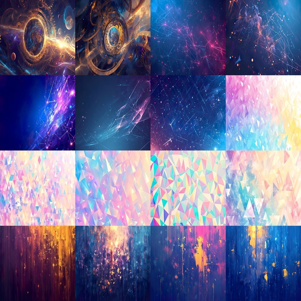 抽象的背景とテクノロジーアートパック