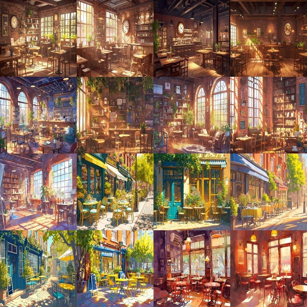 おしゃれなカフェ背景パック