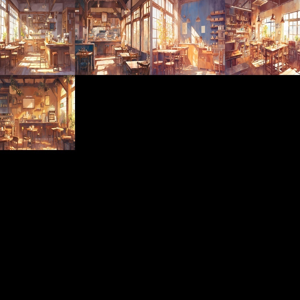 おしゃれなカフェ背景パック