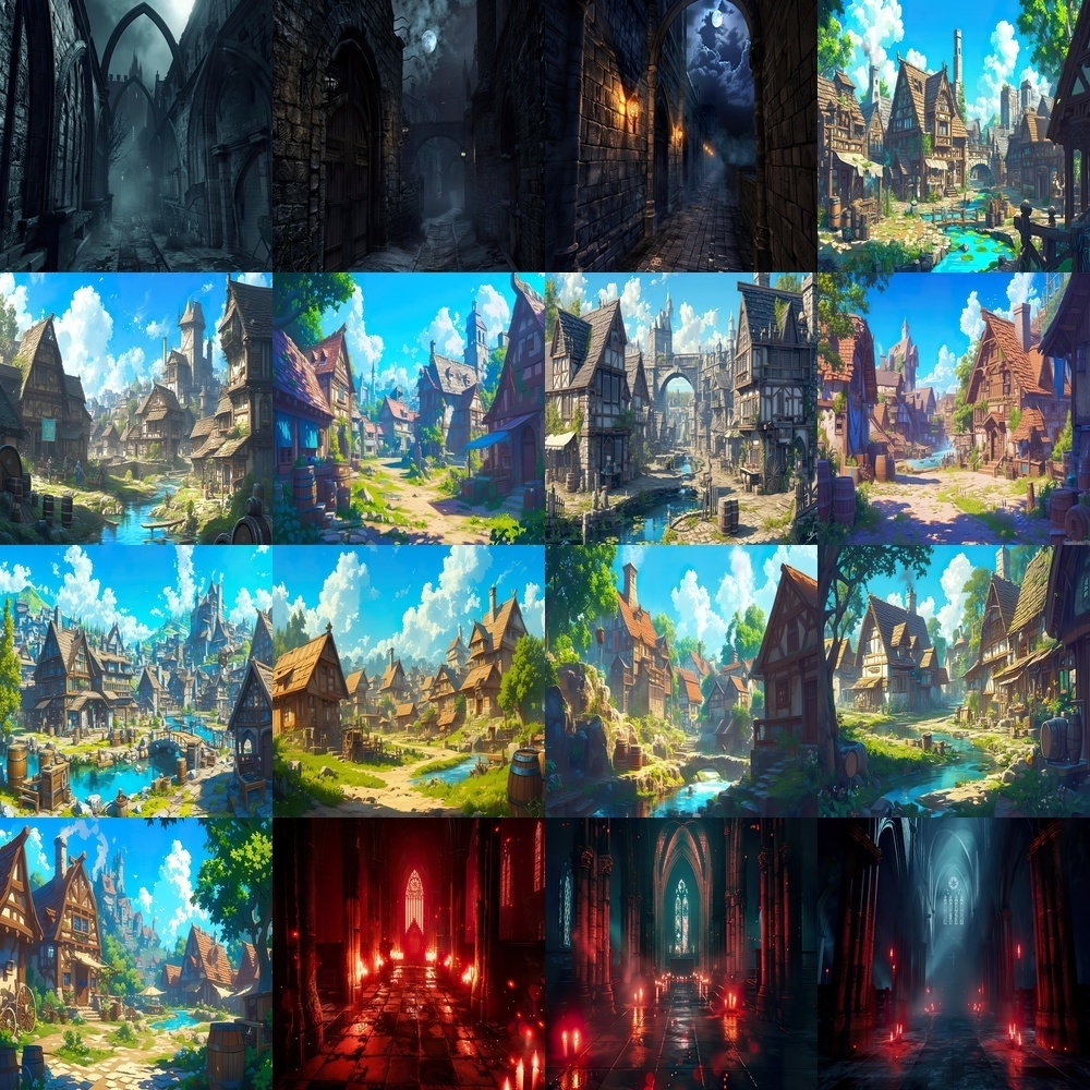 ファンタジーゲーム背景パック