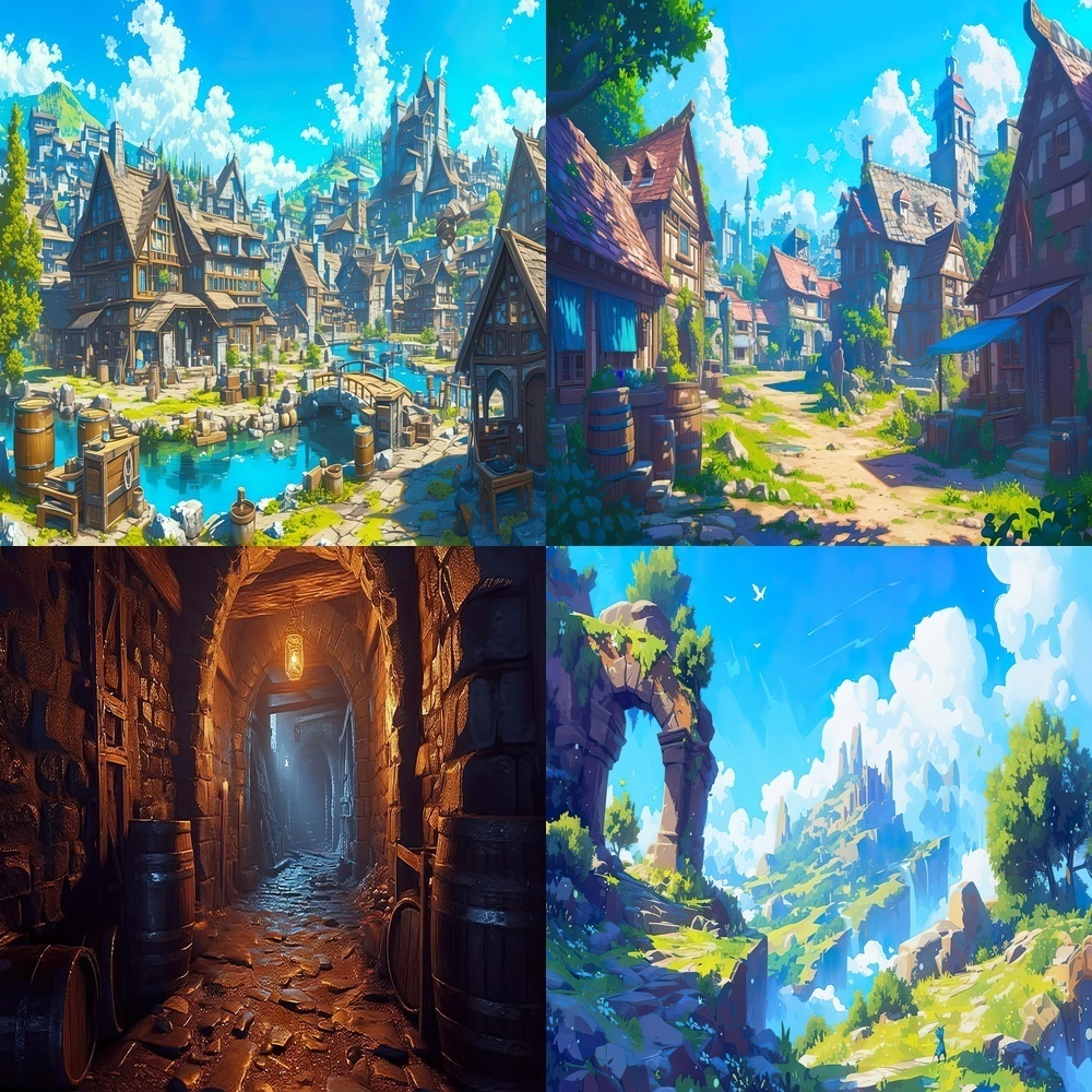 ファンタジーゲーム背景パック