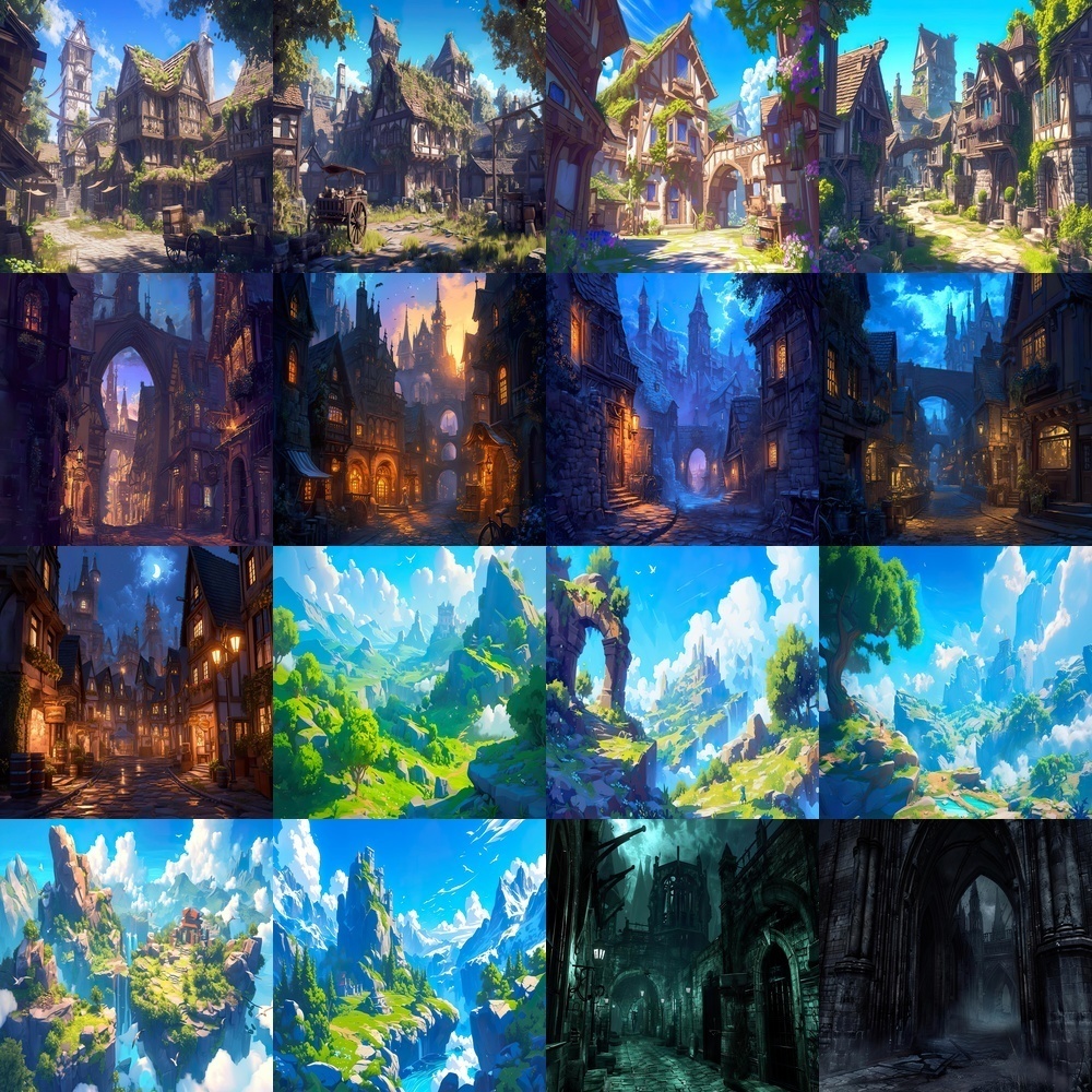 ファンタジーゲーム背景パック