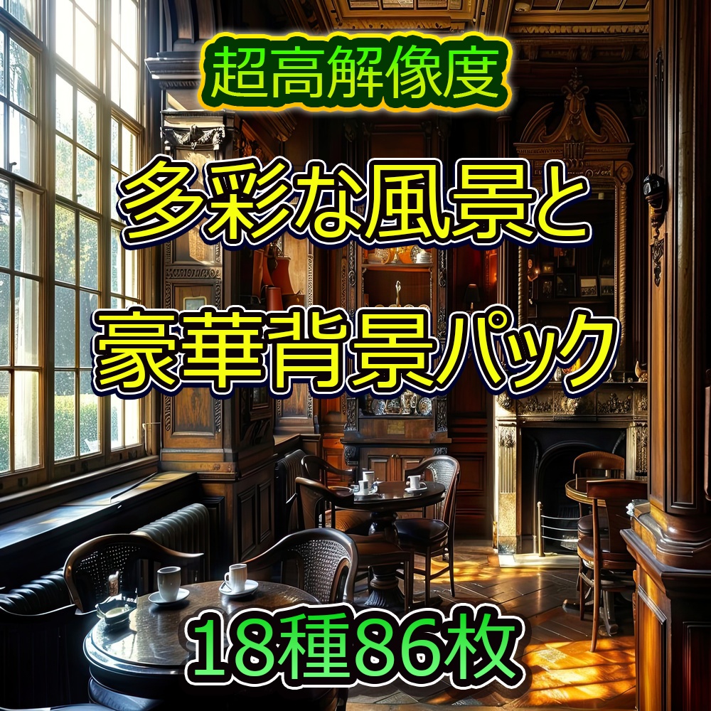 多彩な風景と豪華背景パック