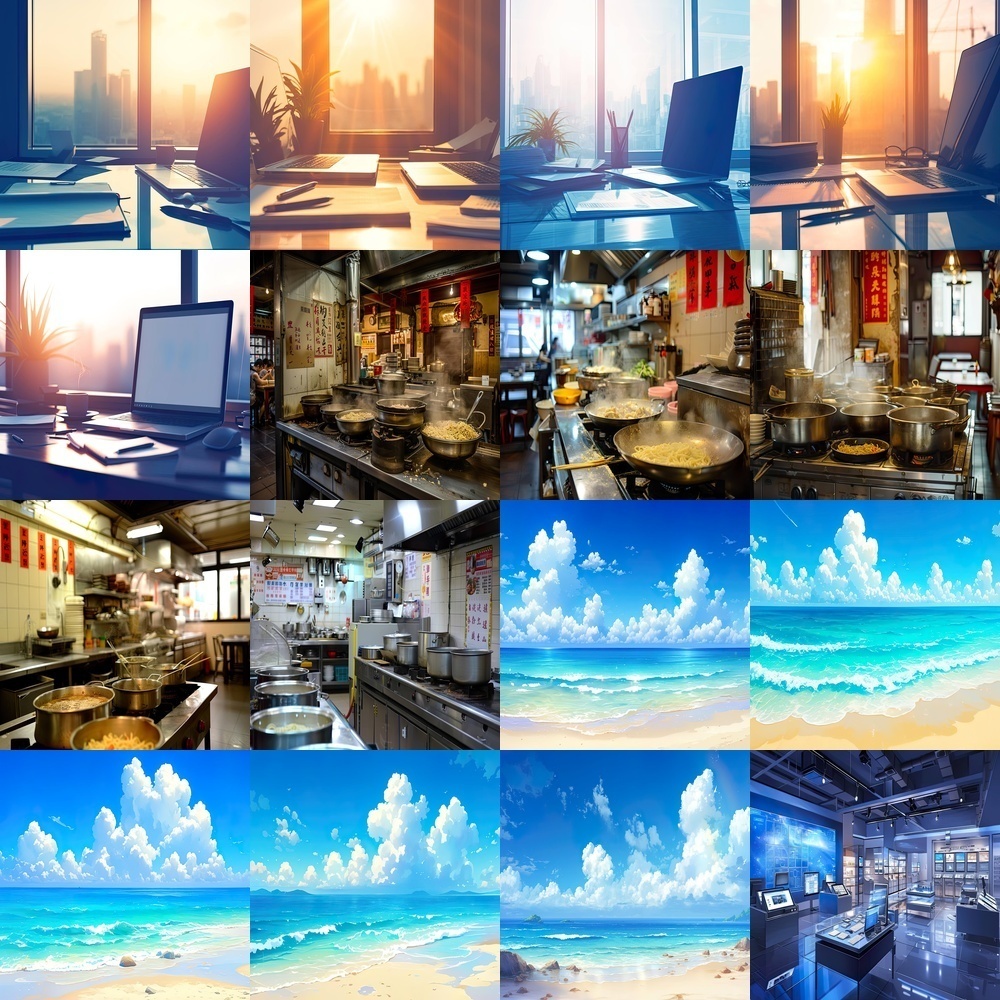 多彩な風景と豪華背景パック