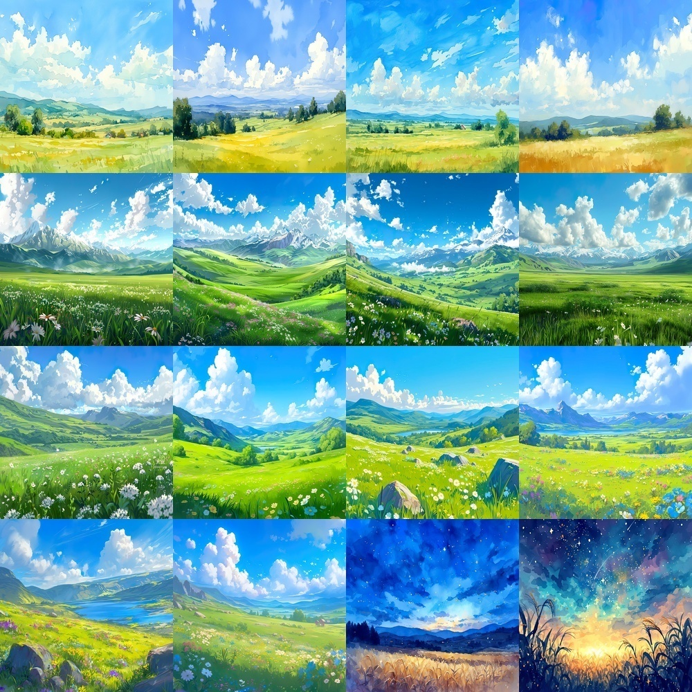 草原風景背景パック