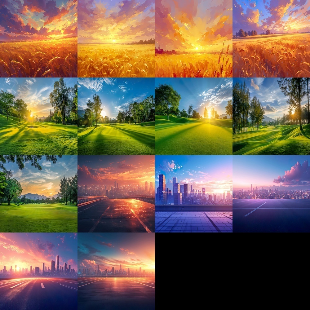 夕暮れ風景背景パック