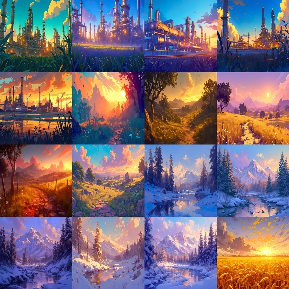 夕暮れ風景背景パック