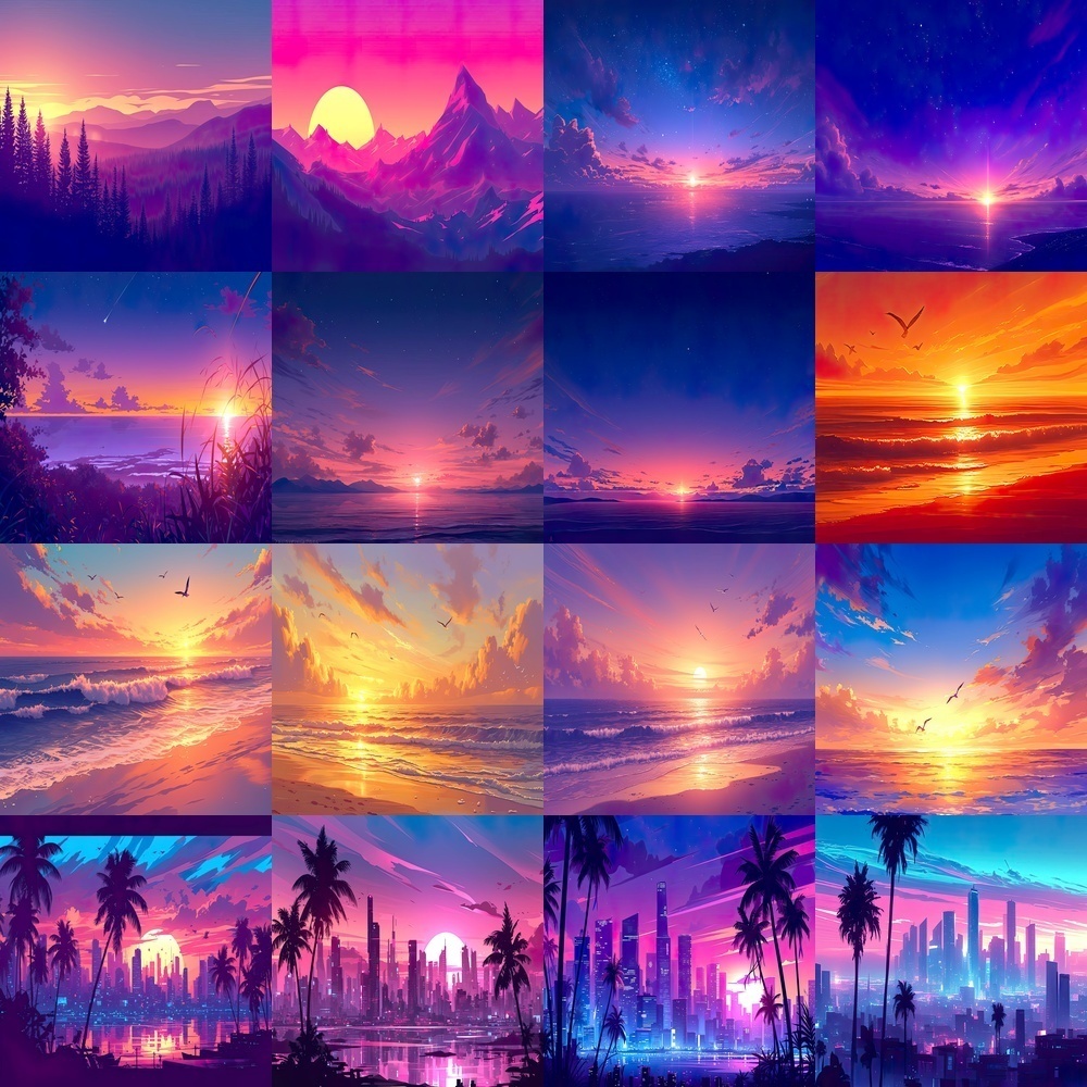 夕暮れ風景背景パック