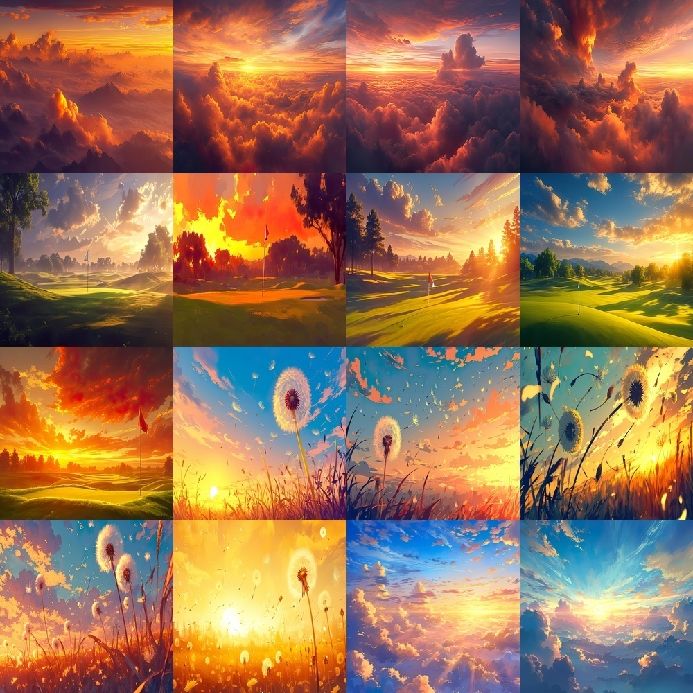 夕暮れ風景背景パック