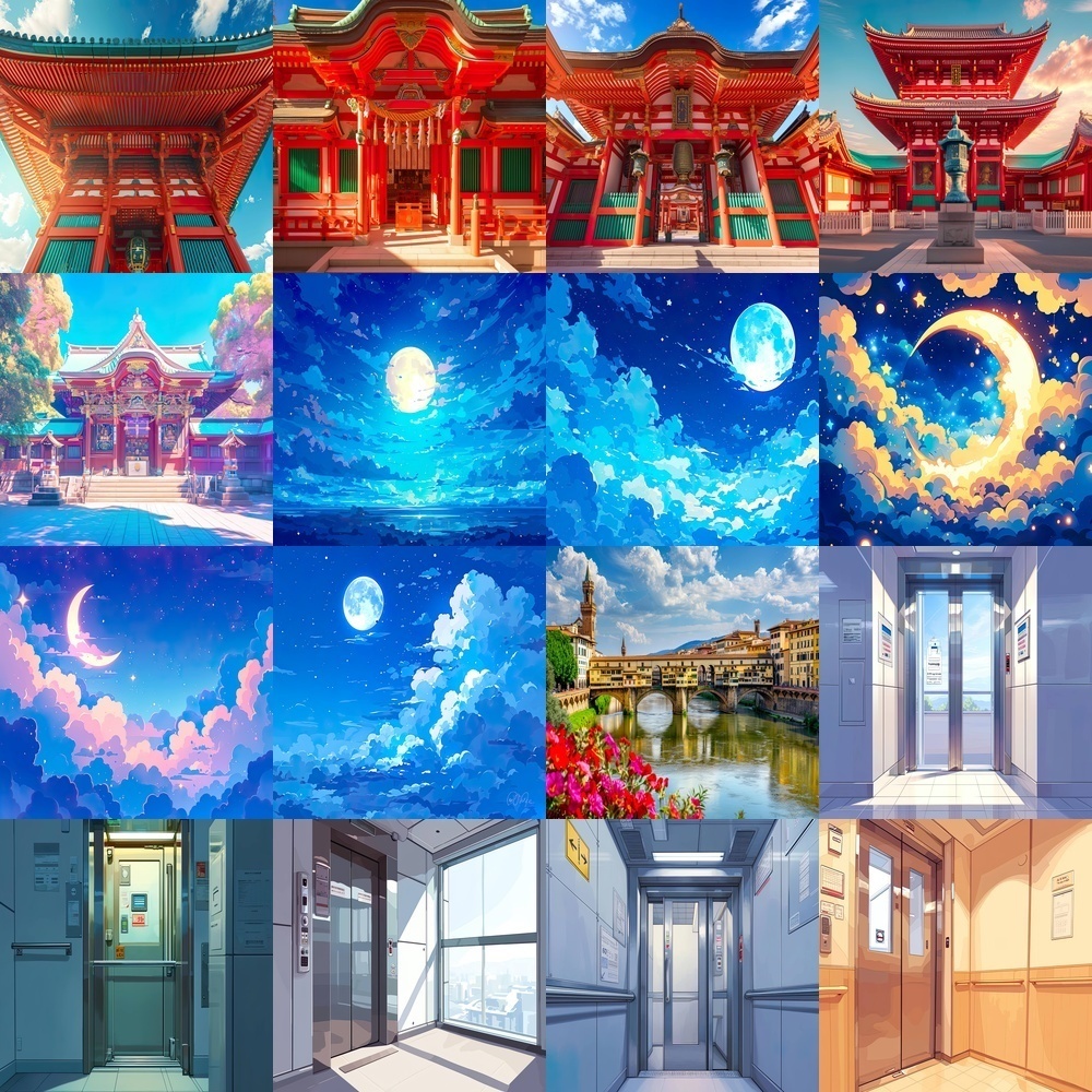 多彩な風景と静謐背景パック