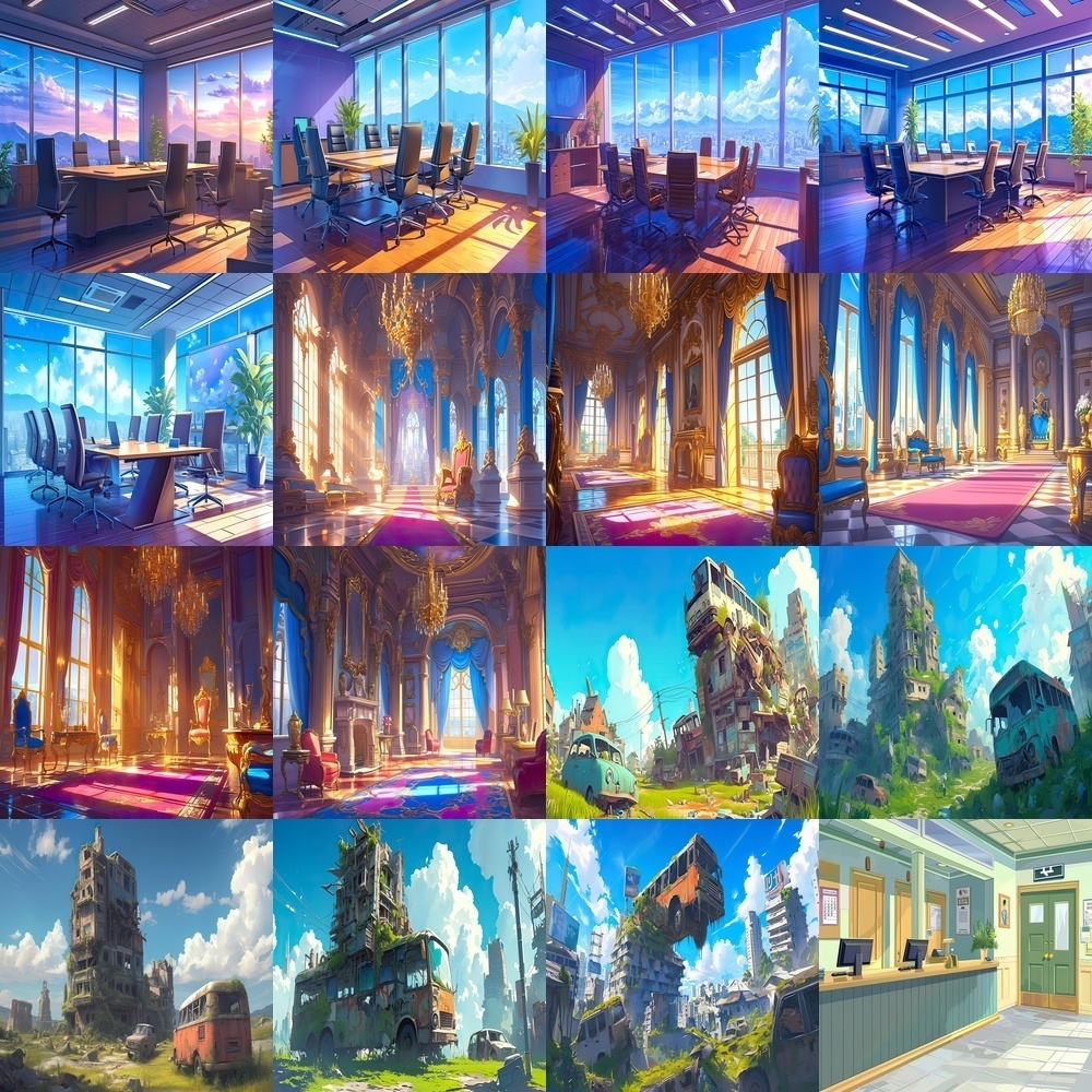 多彩な風景と静謐背景パック