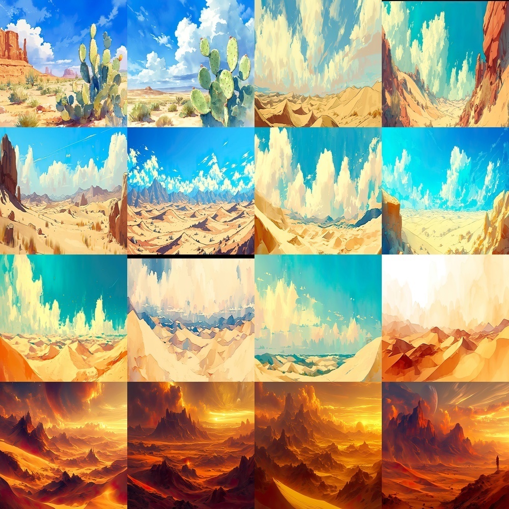 砂漠の風景背景パック