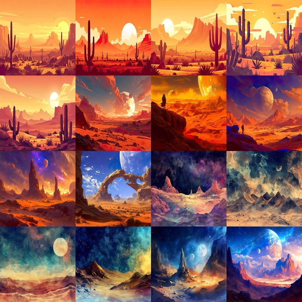 砂漠の風景背景パック