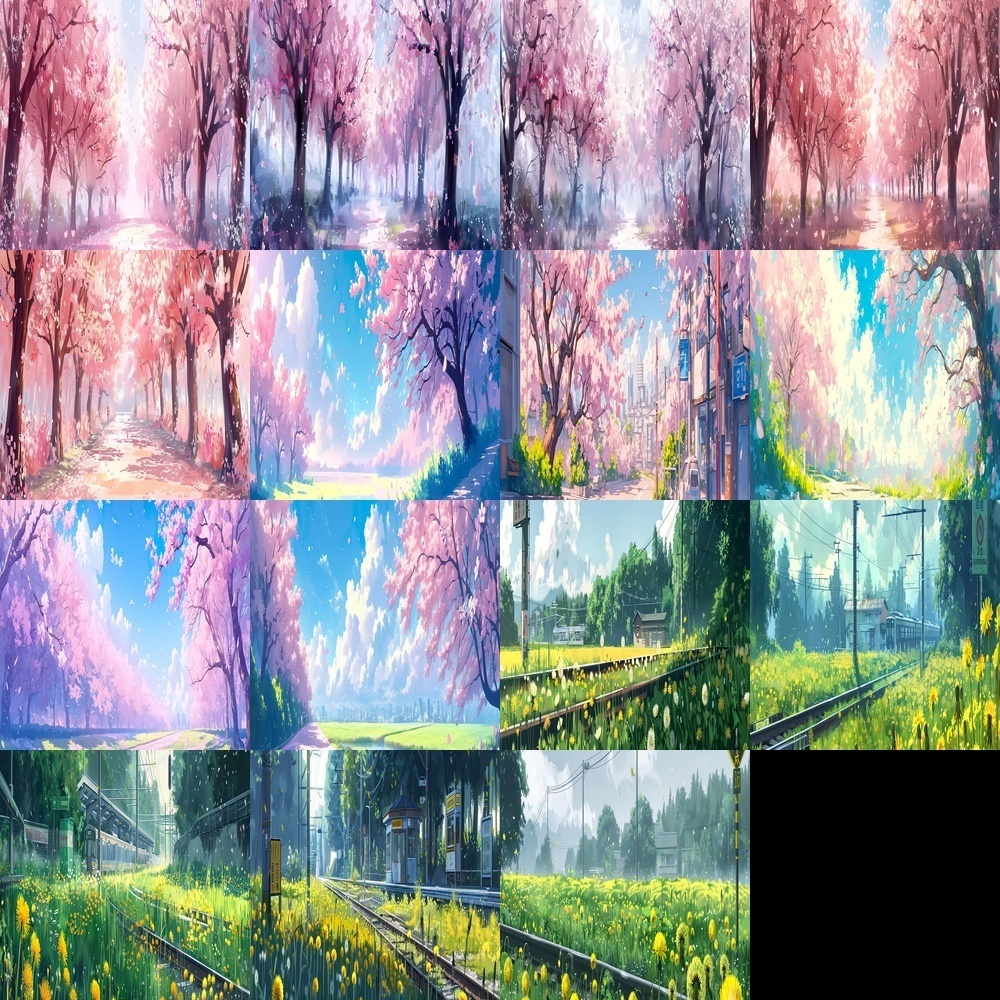 都市風景と自然の背景パック