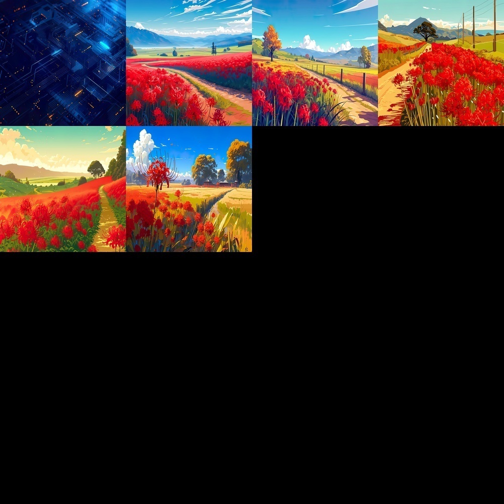 未来的テクノロジーと自然風景背景パック