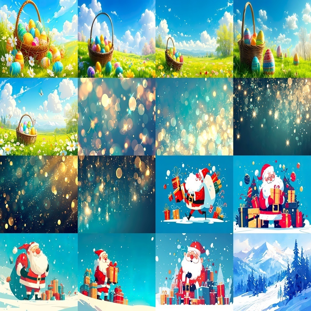 多彩な季節と風景背景パック