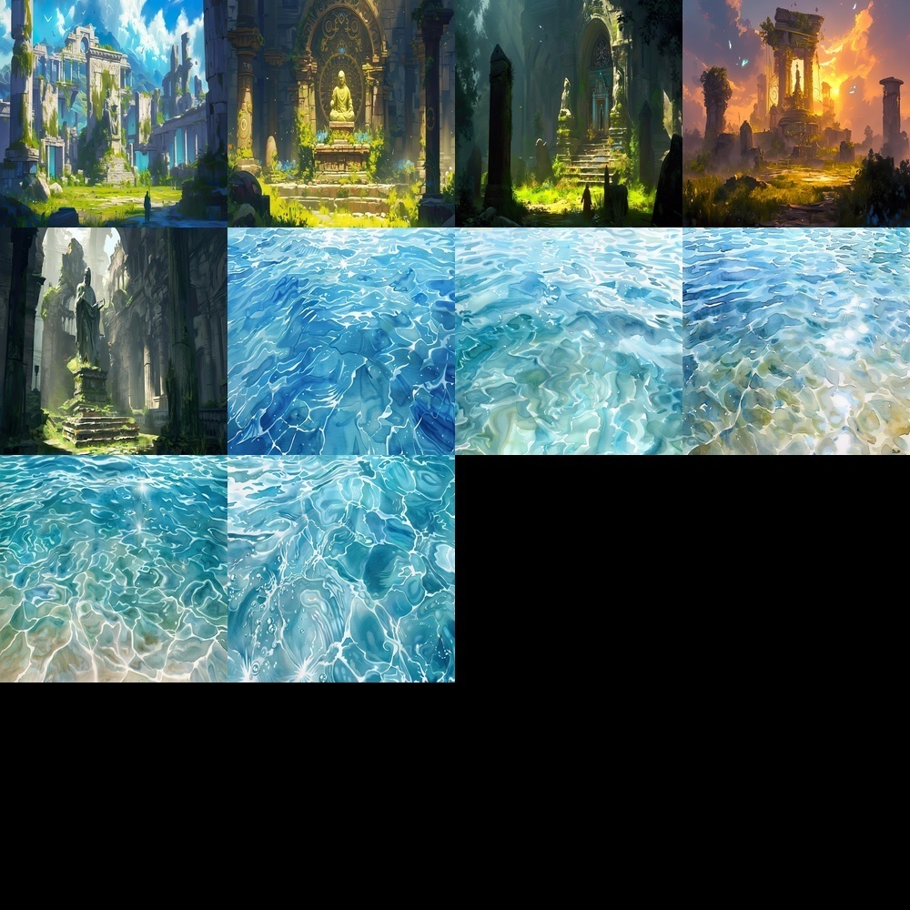 多彩な季節と風景背景パック