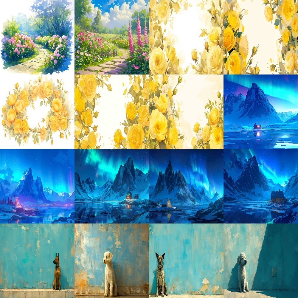 多彩な季節と風景背景パック