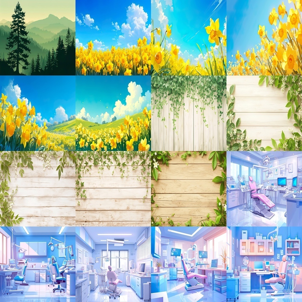 多彩なシーンと季節の風景背景パック