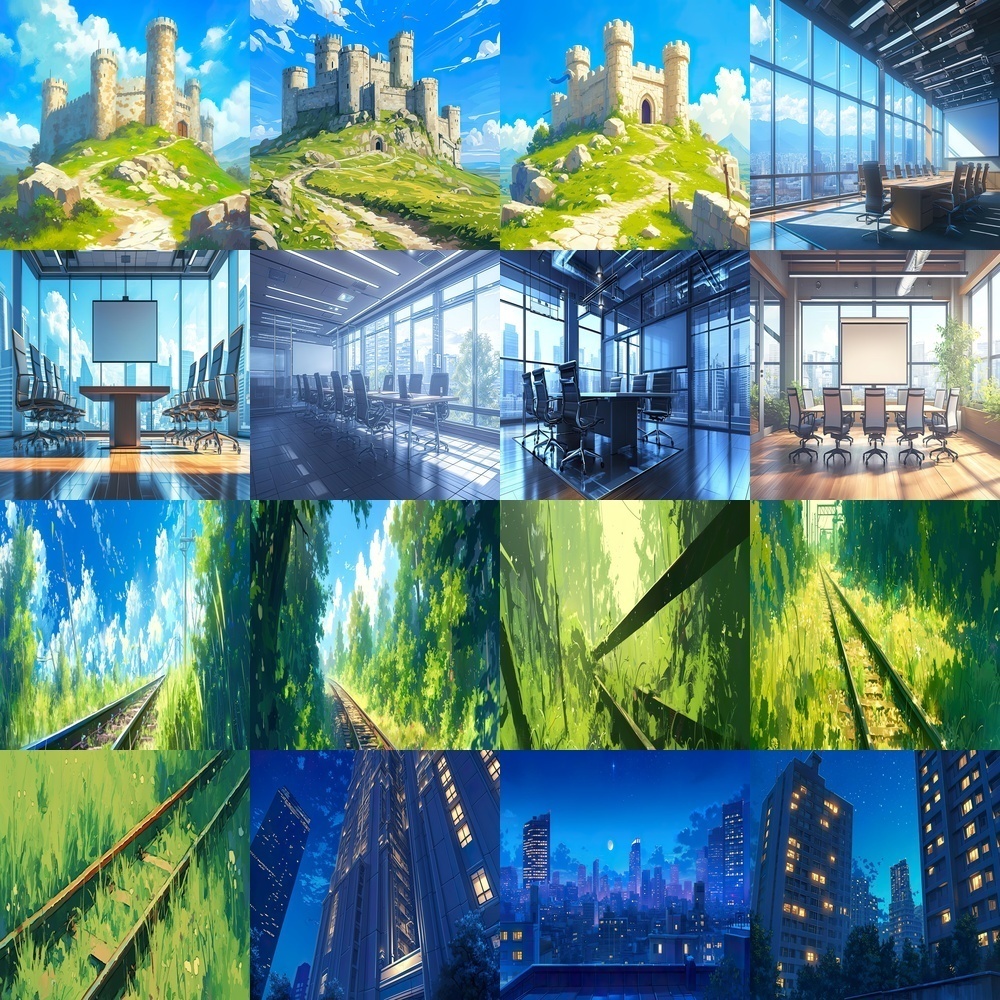 多彩なシーンと季節の風景背景パック