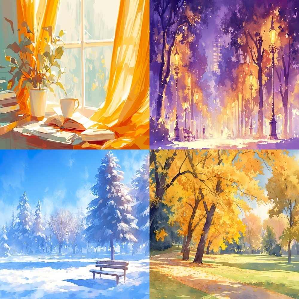 四季折々と幻想的な風景背景パック