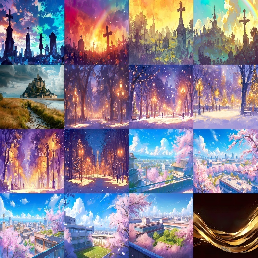 四季折々と幻想的な風景背景パック