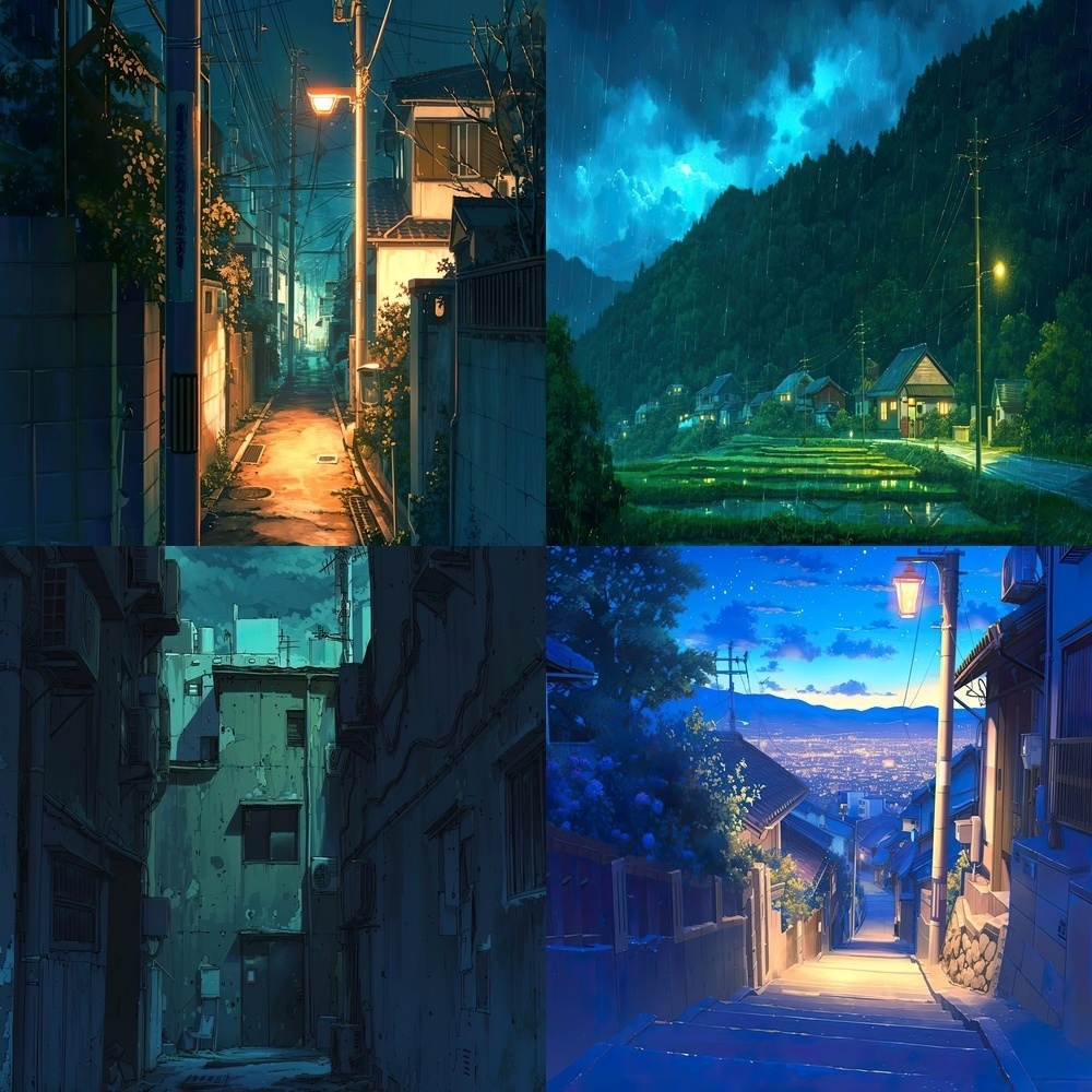 住宅街風景素材パック