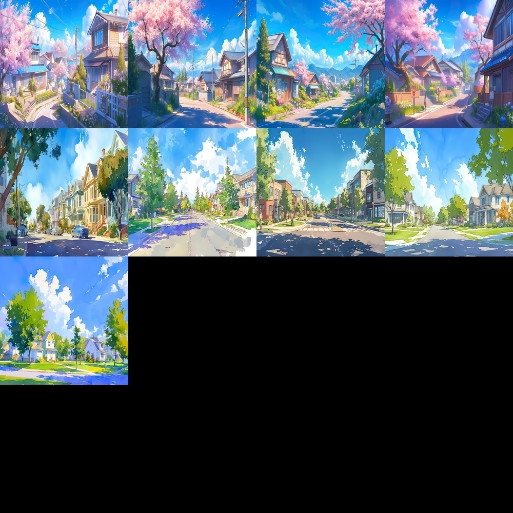 住宅街風景素材パック