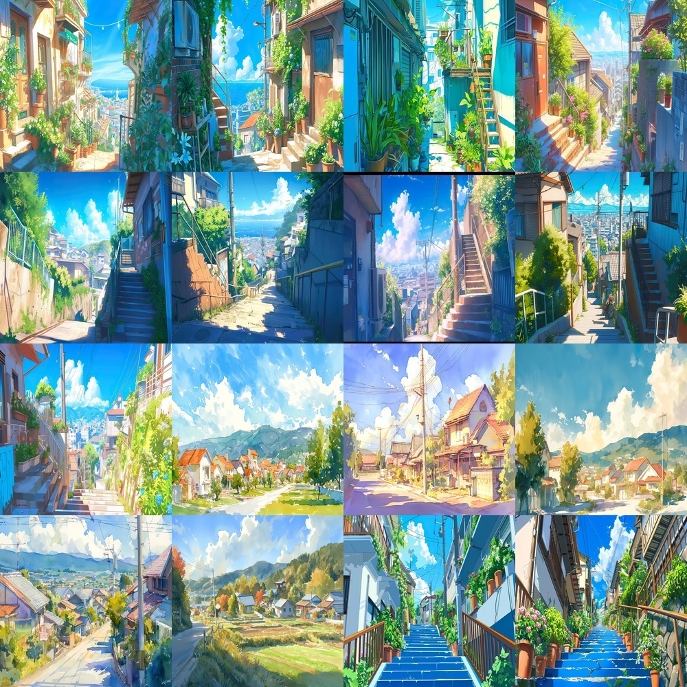 住宅街風景素材パック