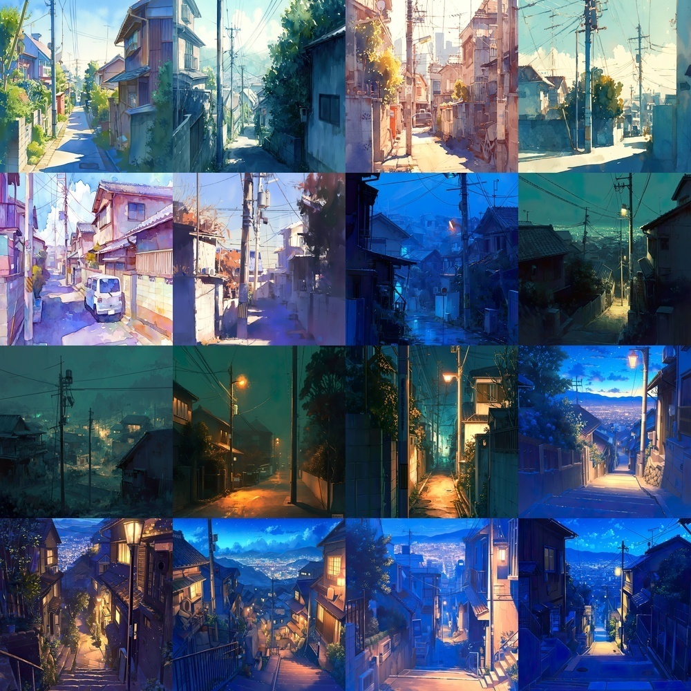 住宅街風景素材パック