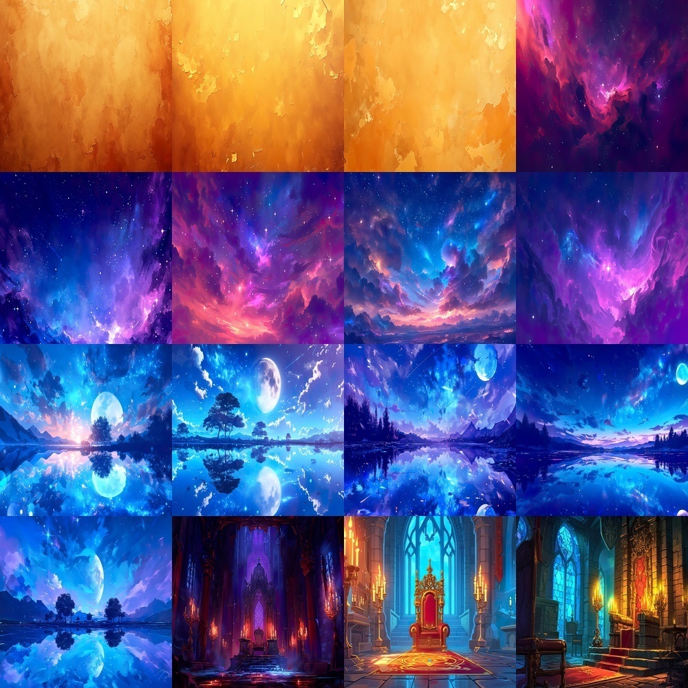 多彩な幻想&リアル背景素材パック