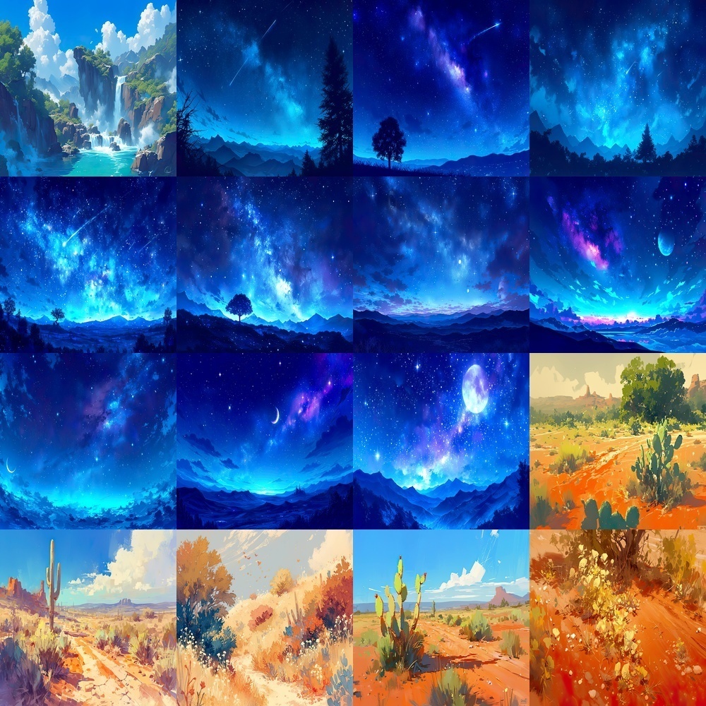 多彩な幻想&リアル背景素材パック