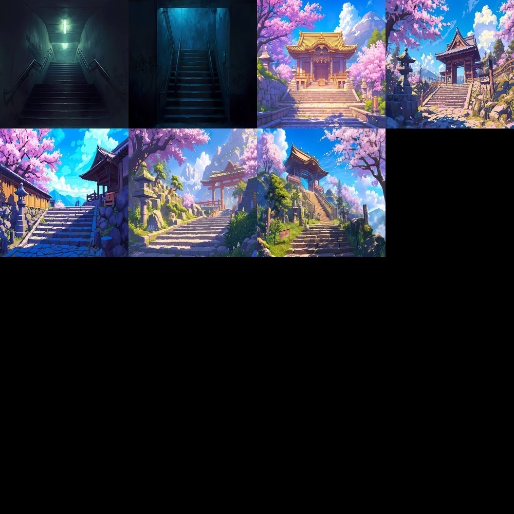 多様な階段背景素材パック