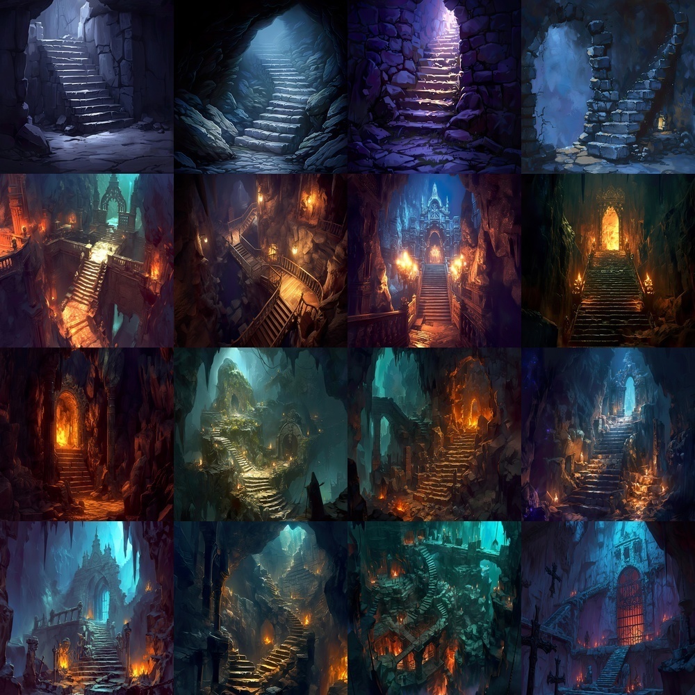 多様な階段背景素材パック