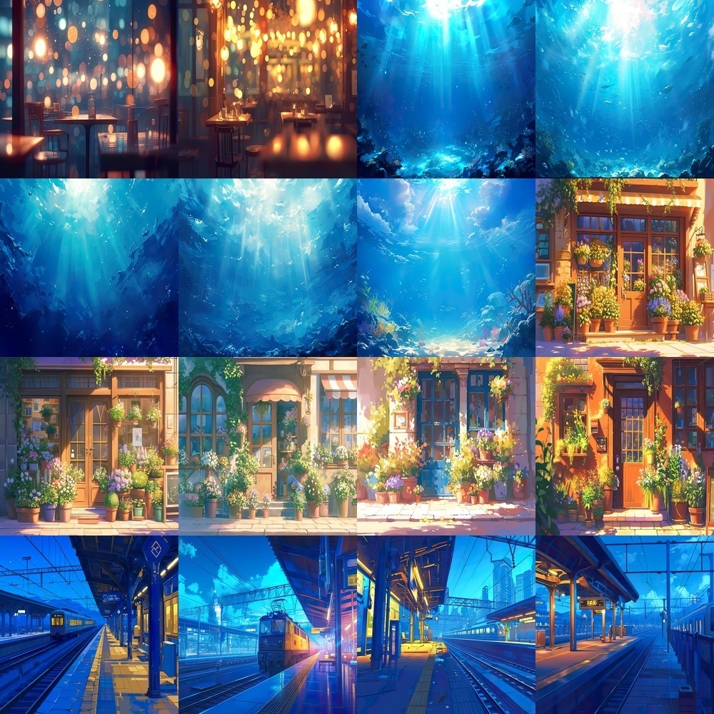 オレンジ&夕焼けの風景素材パック