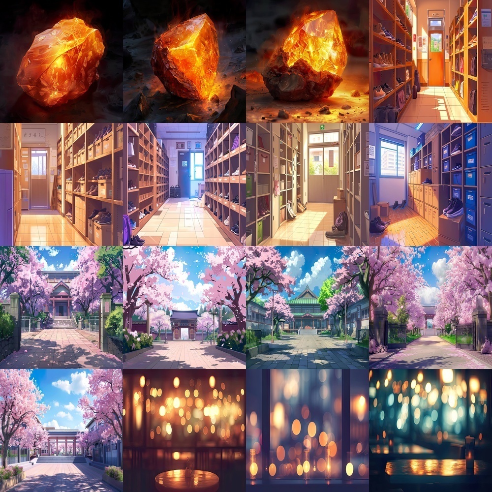 オレンジ&夕焼けの風景素材パック