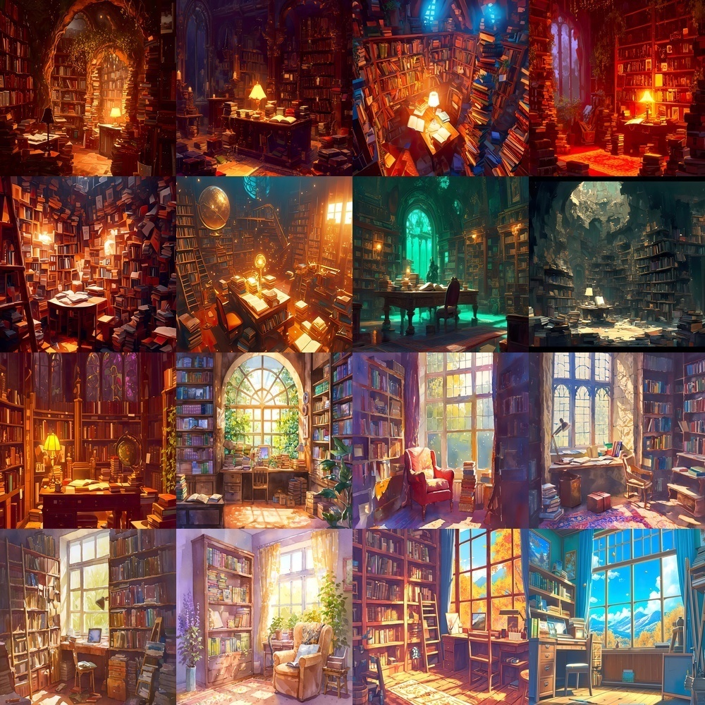 多彩な部屋の風景素材パック