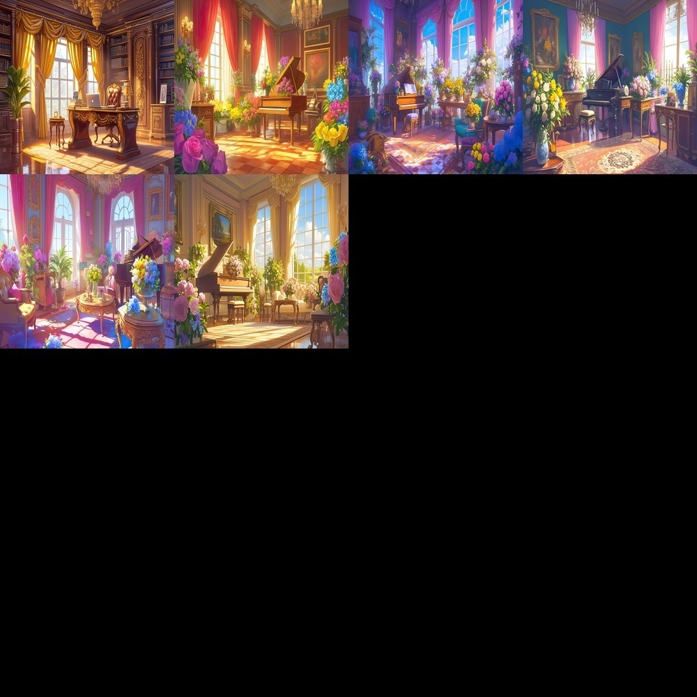 多彩な部屋の風景素材パック