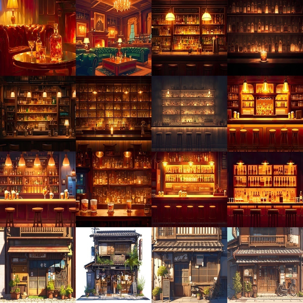 バー&カフェの風景素材パック