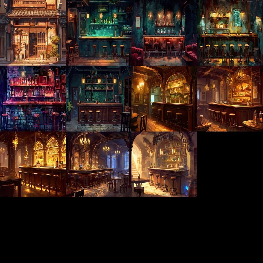 バー&カフェの風景素材パック