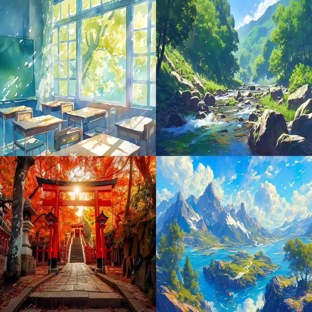 季節の美しい風景素材パック