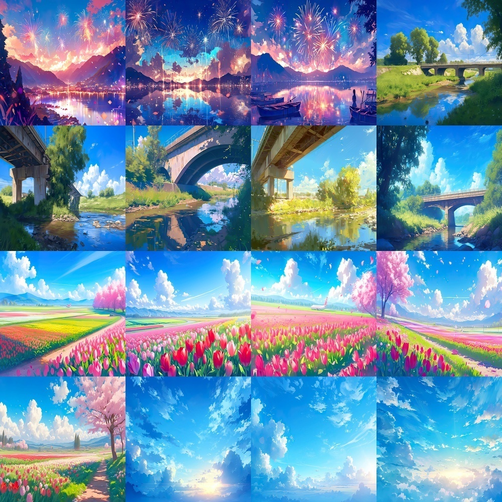 季節の美しい風景素材パック