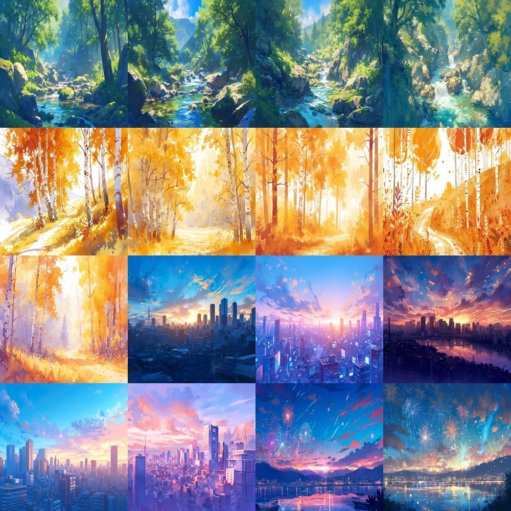 季節の美しい風景素材パック