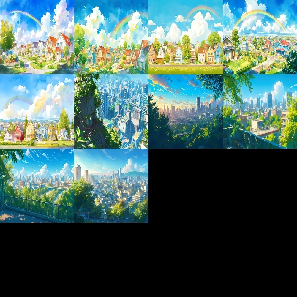多様な街並みの風景素材パック