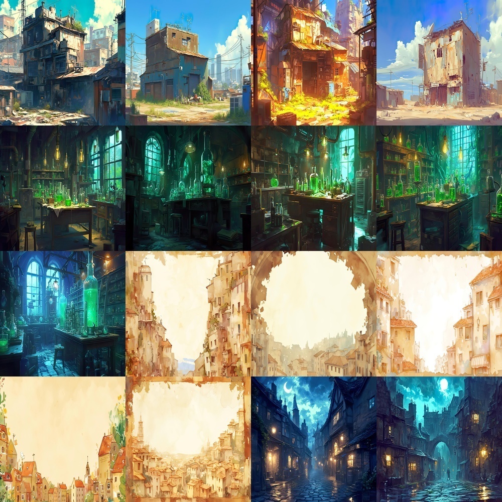 古風な建物と街並み素材パック