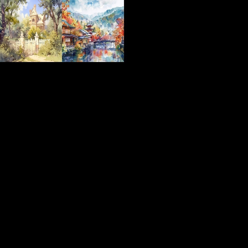 古風な建物と街並み素材パック