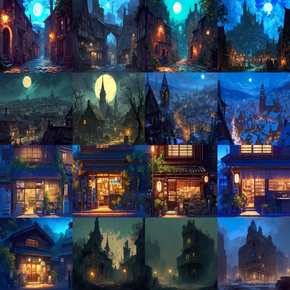 古風な建物と街並み素材パック