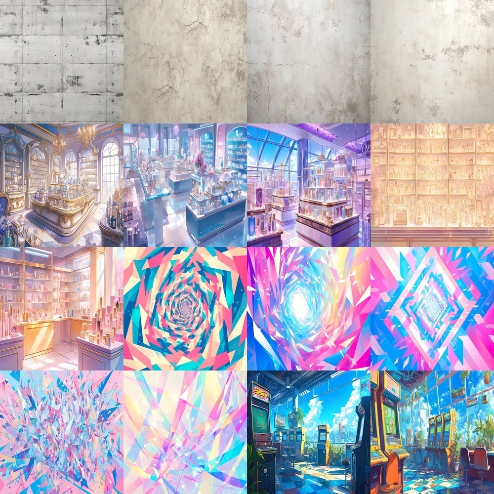 多彩な風景と抽象的な背景素材パック