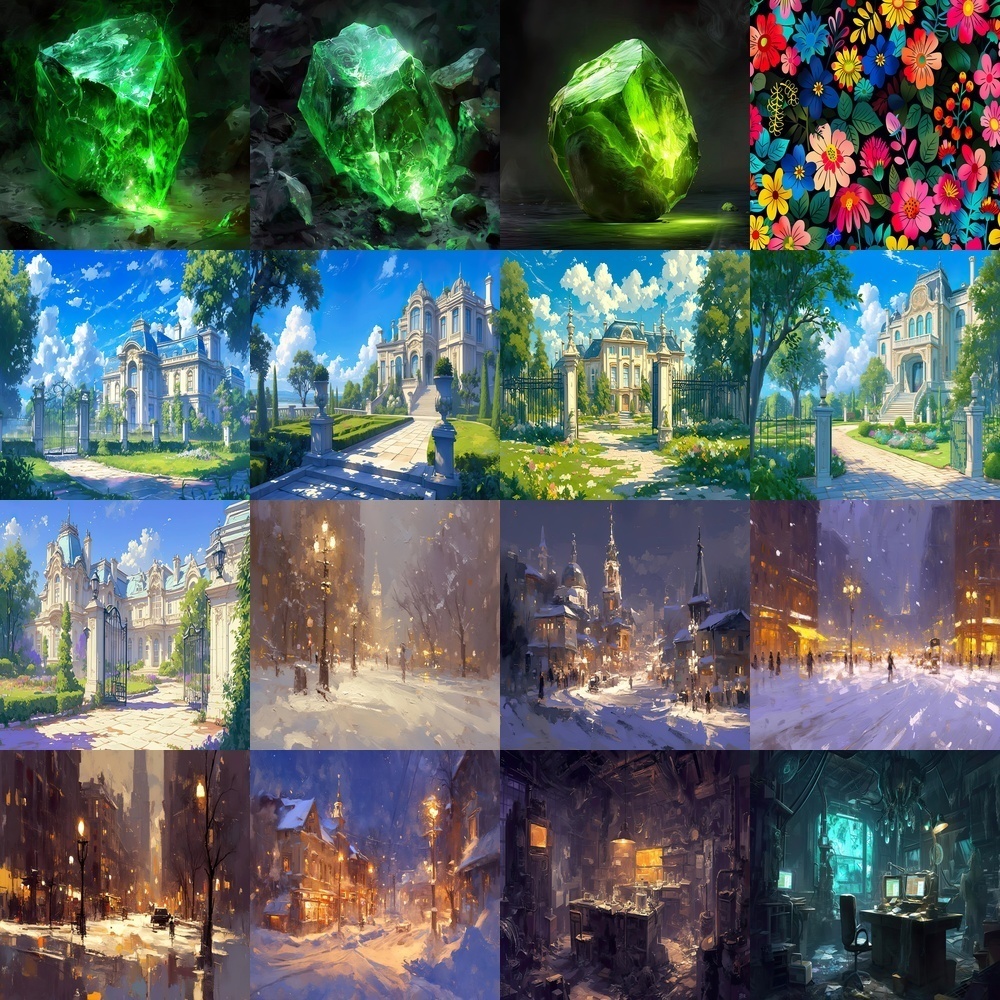 多彩な壁紙と風景素材パック