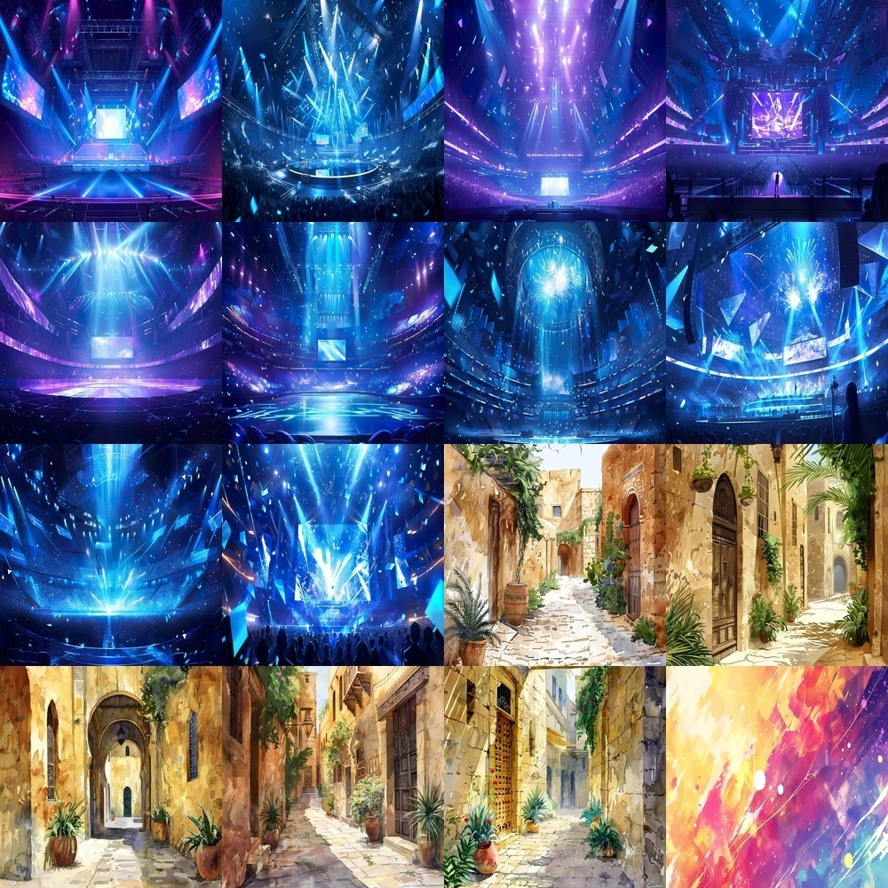 多彩な壁紙と風景素材パック